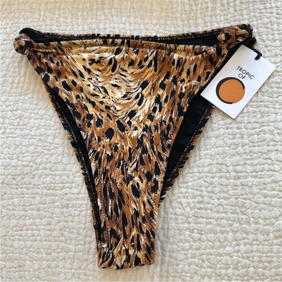 TROPIC OF C BIKINI SET - Equator top & Vibe Bottom - Animal Print NWT - Picture 6 of 8